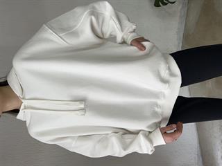Unisex Oversize Sweatshirt - Beyaz