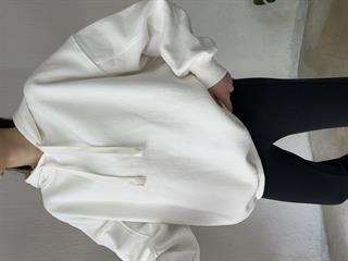 Unisex Oversize Sweatshirt - Beyaz