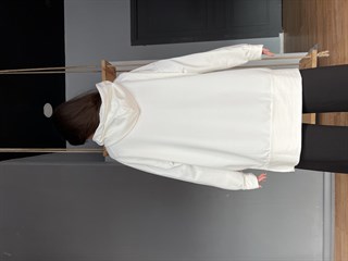 Uzun İp Detay Sweatshirt - Beyaz