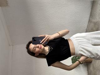 Vatkalı Crop T-Shirt - Siyah