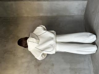 Lastik Detay Oversize Hırkalı Takım -  Beyaz