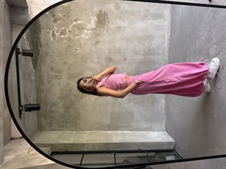 Yıkamalı Stoperli Takım - Pembe