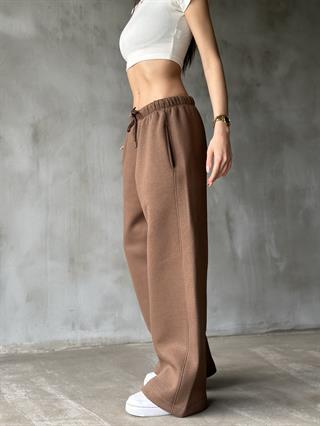  Straight Fit Eşofman Altı - Kahverengi