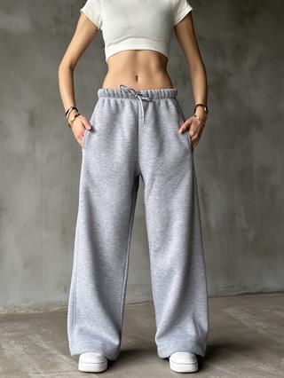 ZR Straight Fit Eşofman Altı - Melanj Gri