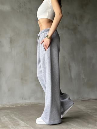 ZR Straight Fit Eşofman Altı - Melanj Gri