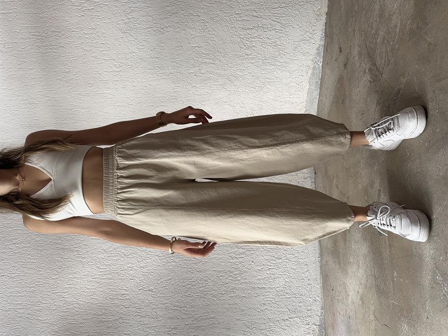 Gabardin Şalvar Pantolon - Bej - Dominatrend