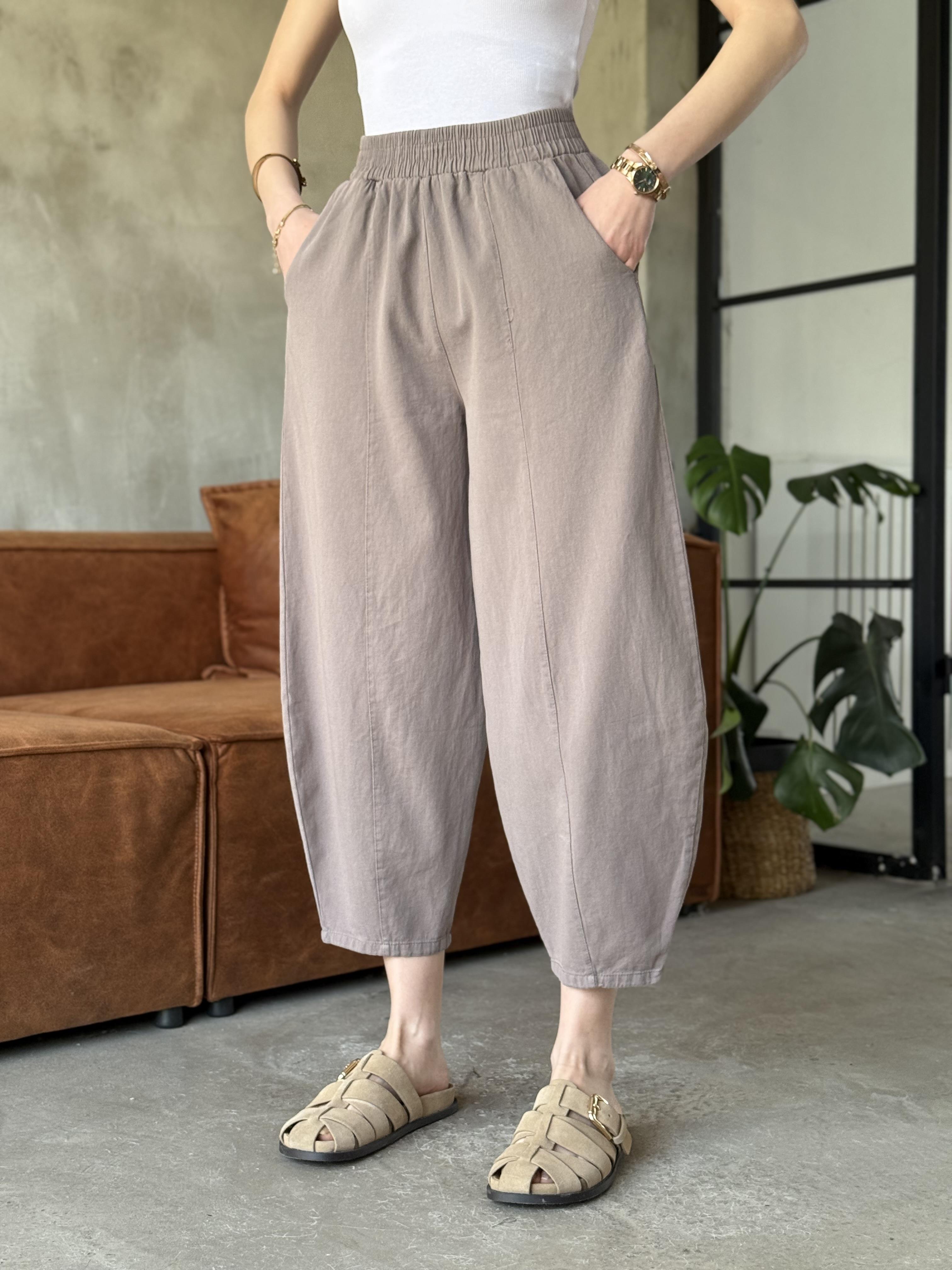 Gabardin Şalvar Pantolon - Vizon - Dominatrend