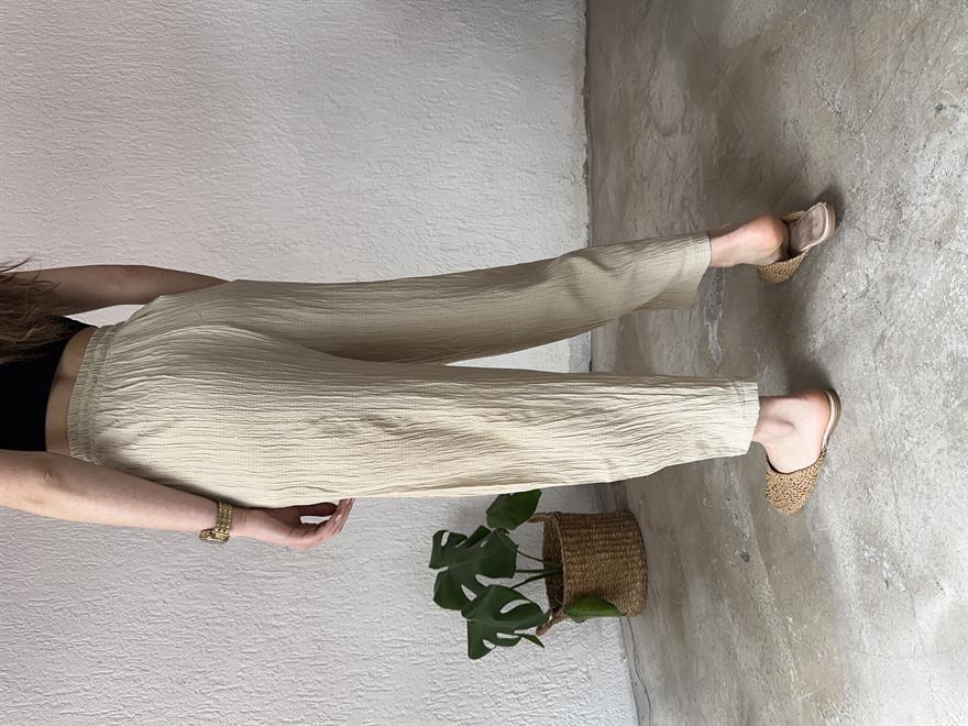 Gofre Pantolon - Bej - Dominatrend