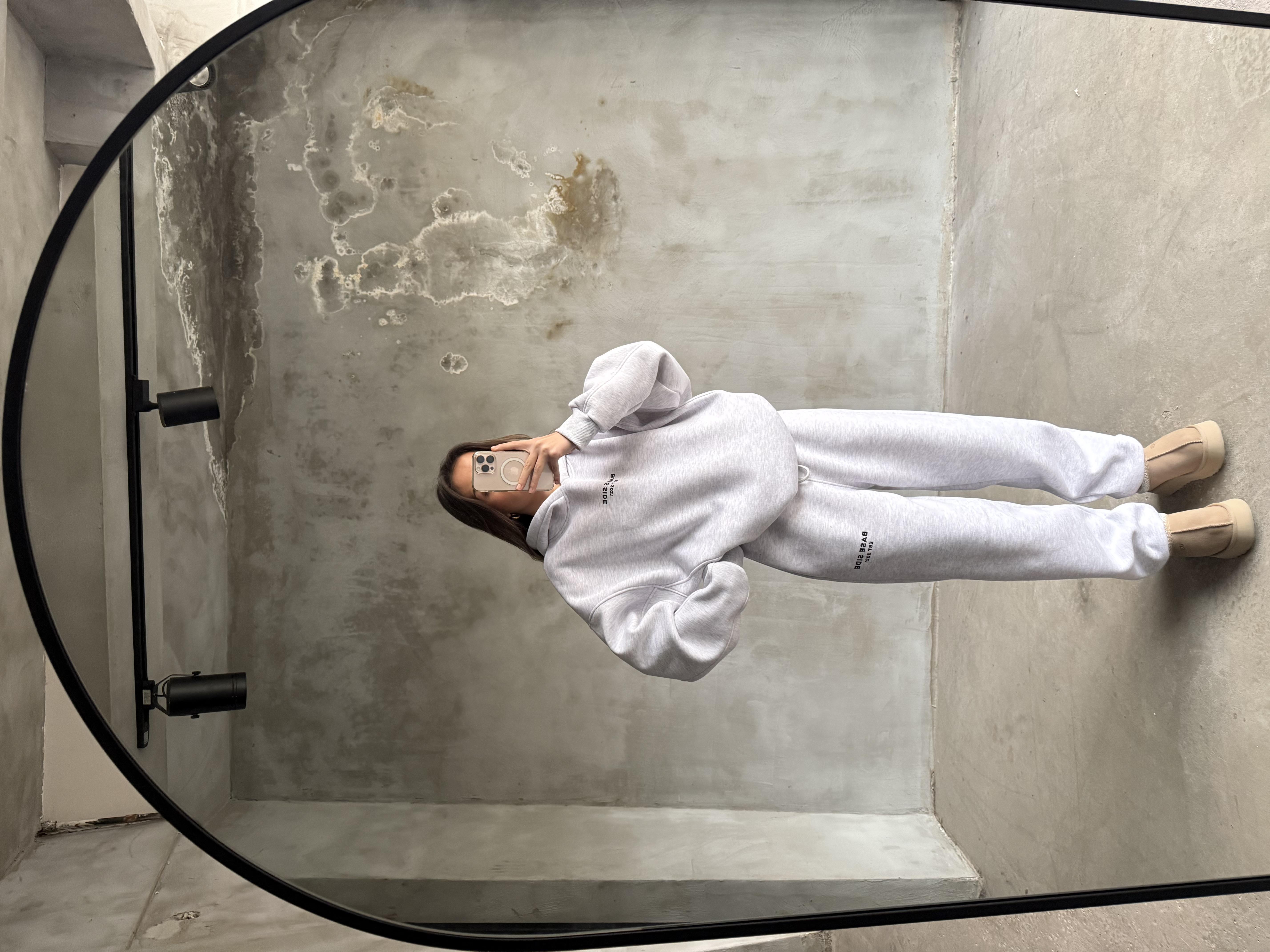 Gri Unisex Base Sıde Oversize Eşofman Takım - Dominatrend