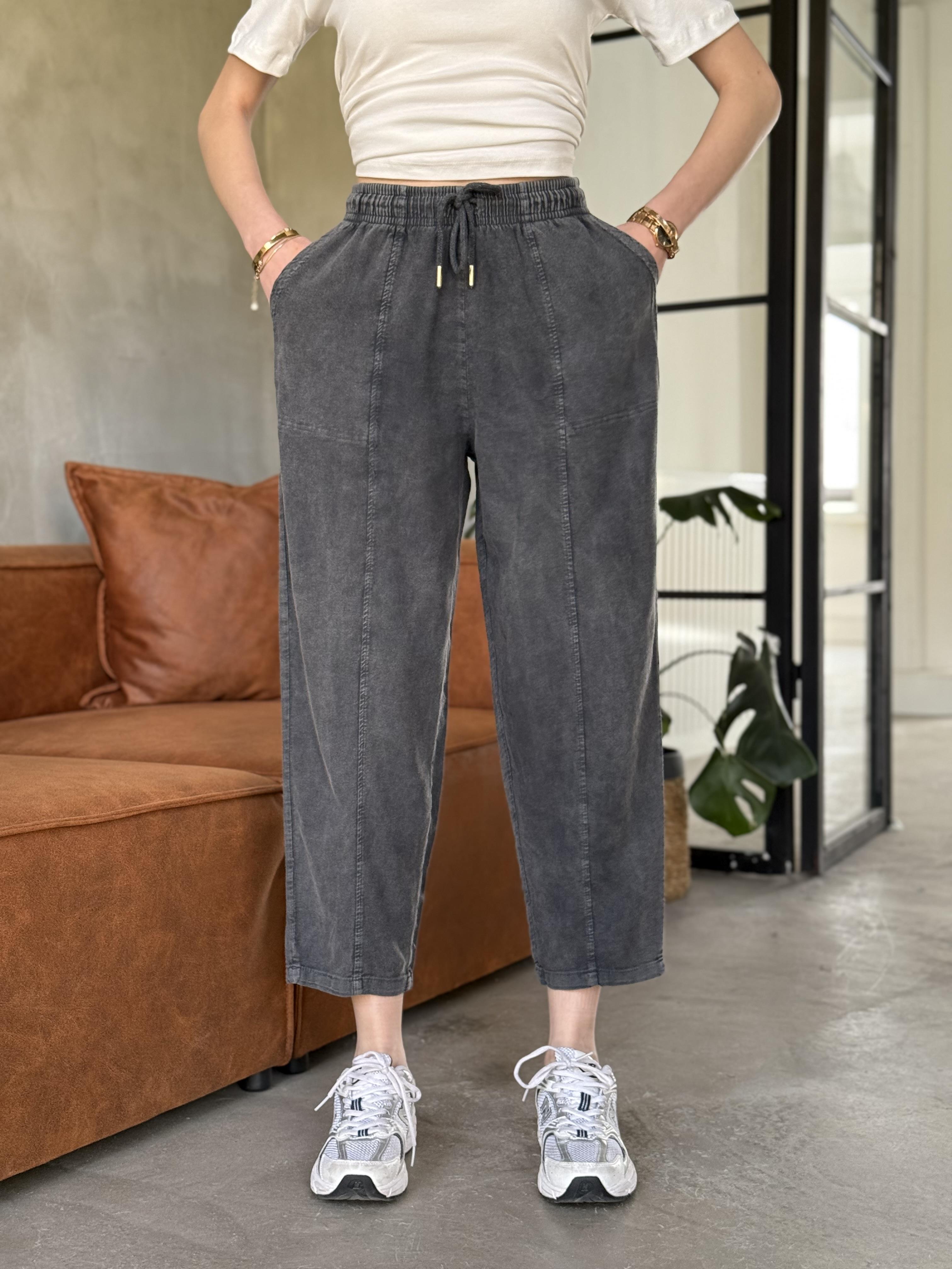 Hola Yıkamalı Havuç Pantolon - Siyah - Dominatrend