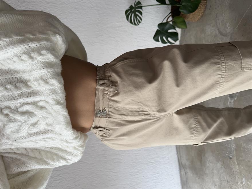 Lastikli Kargo Pantolon - Camel - Dominatrend