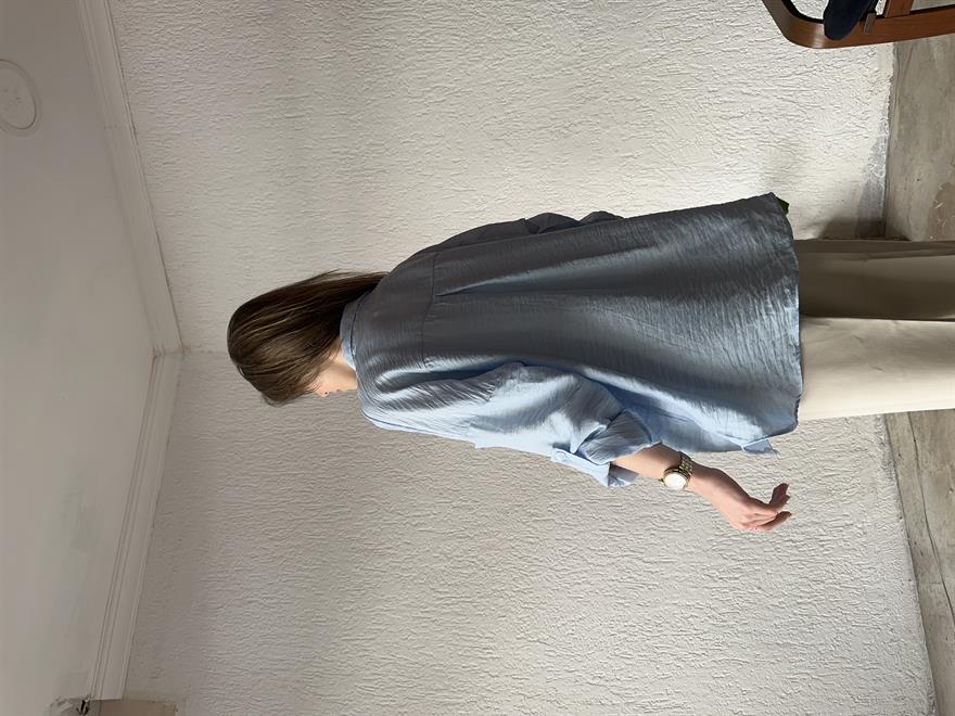 Oversize Mavi Gömlek - Dominatrend