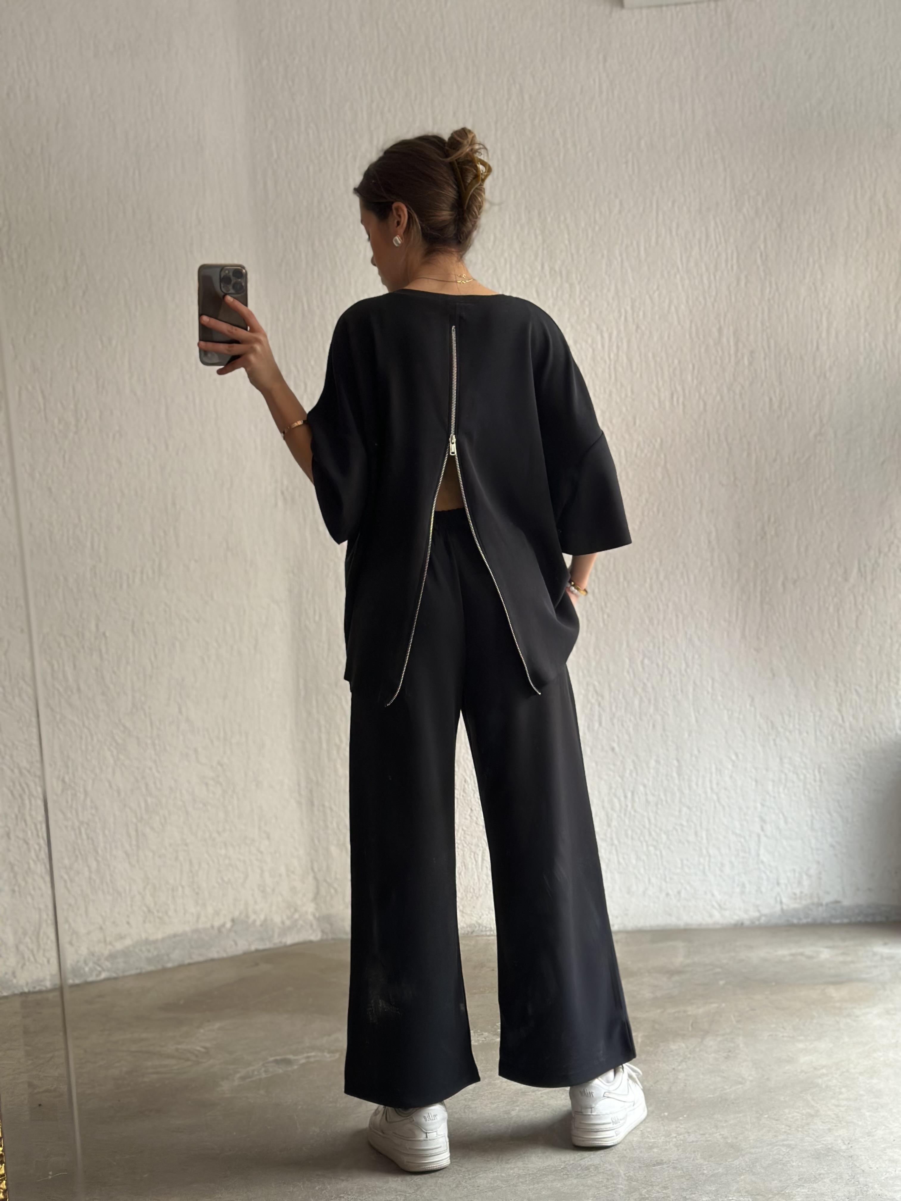 Oysho Modal Fermuarlı Takım - Antrasit - Dominatrend