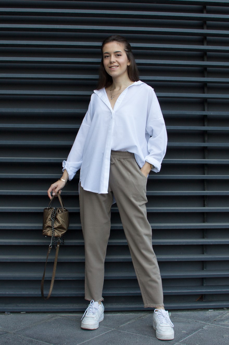 Paça Püsküllü Pantolon - Vizon - Dominatrend