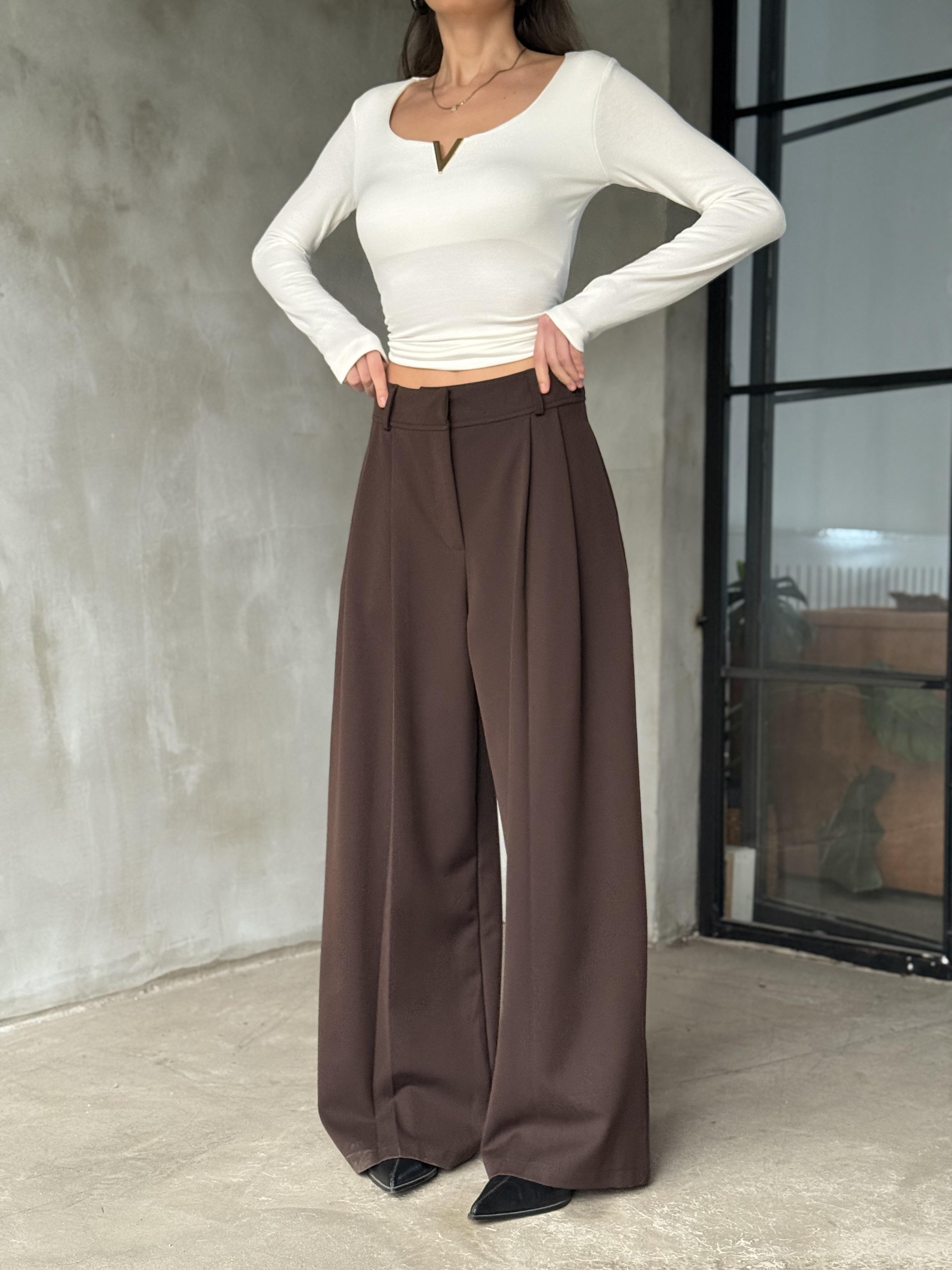 Premium Deep Palazzo Kahverengi - Dominatrend