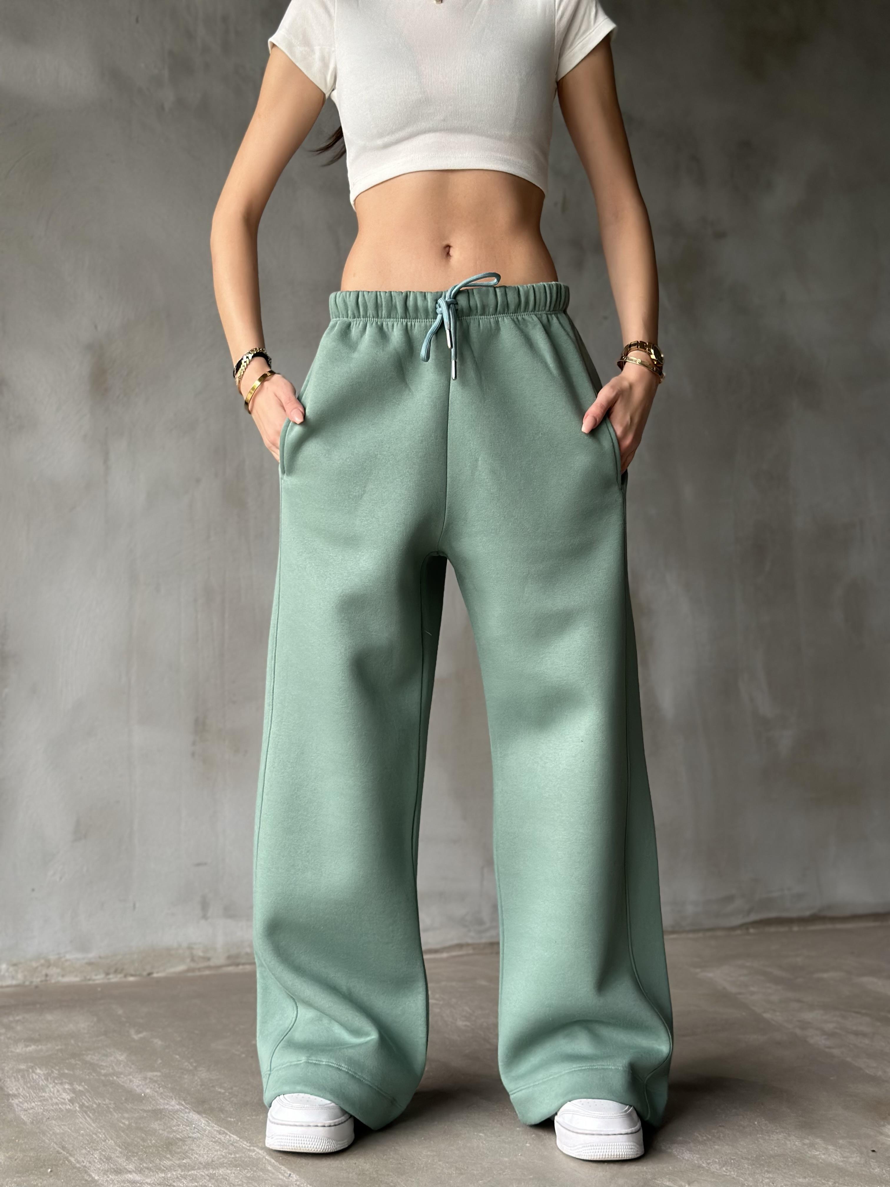 ZR Straight Fit Eşofman Altı - Yeşil - Dominatrend