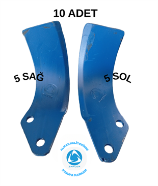 ZAHLER - ROTATİL BIÇAĞI - C TİPİ(7Mm) - 10 ADET(5 Sağ - 5 Sol) 