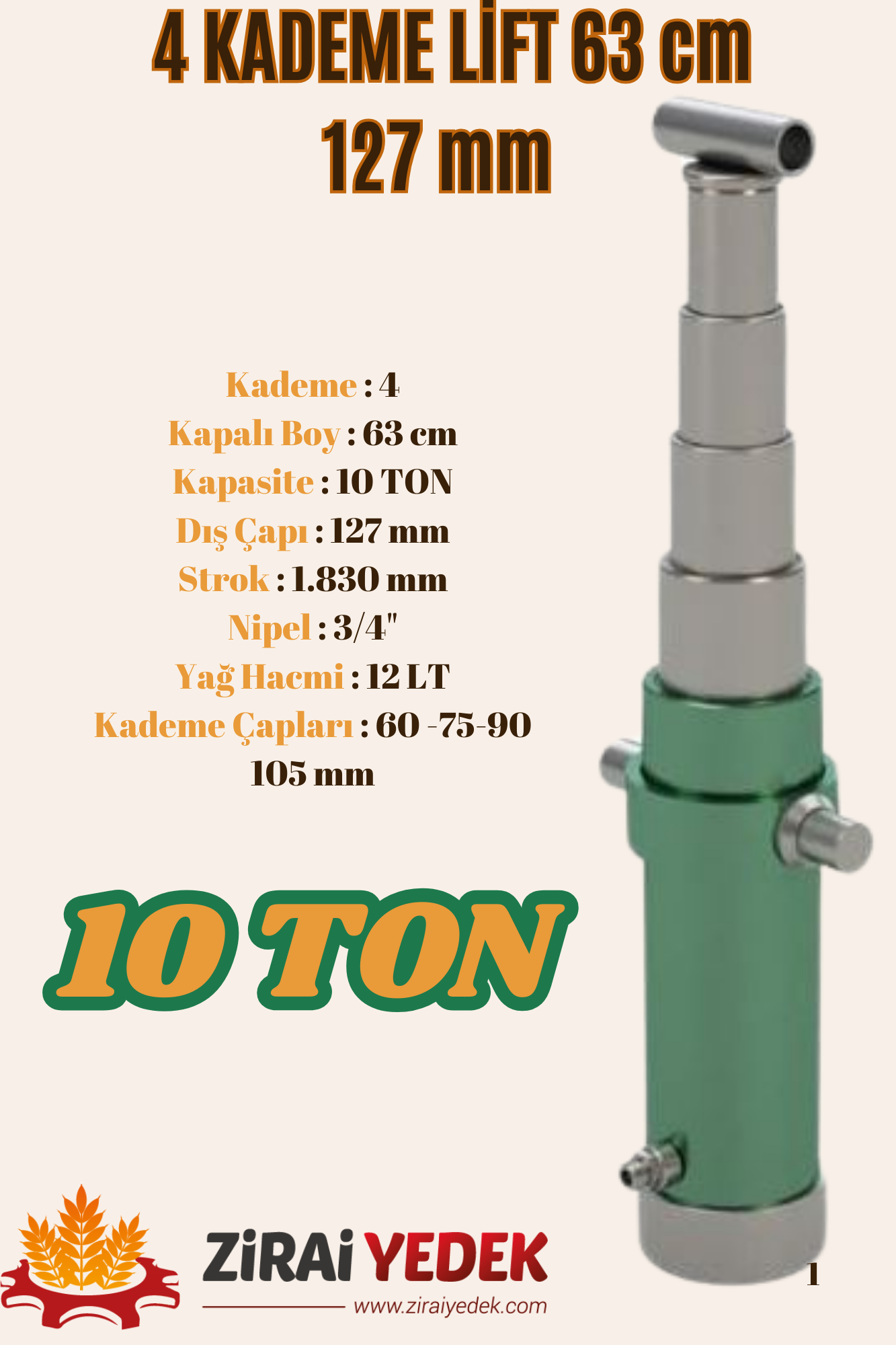 4 KADEMELİ LİFT 63 CM 10 TON MAFSALLI4 KADEMELİ LİFT 63 CM 10 TON MAFSALLI