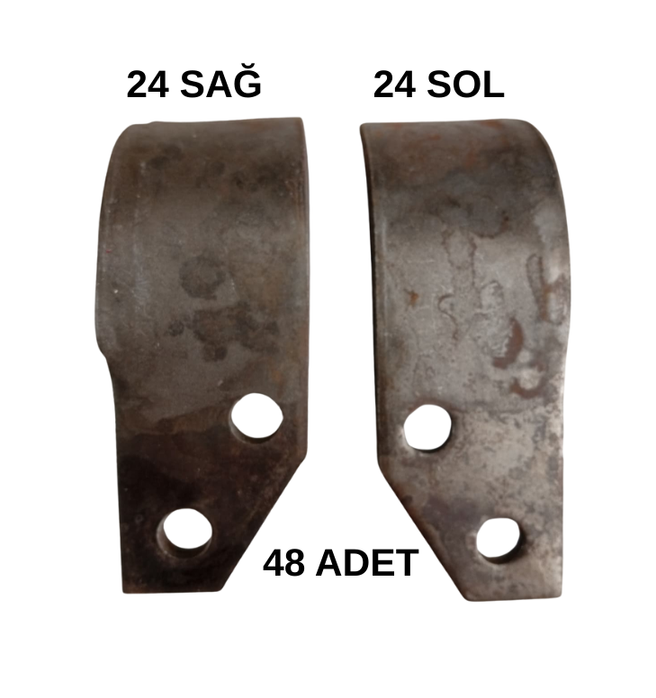 ANDIZ - PANCAR ARAÇAPA BIÇAĞI - (ÖZDÖKEN,KÖYLÜ ve SÖNMEZLER UYUMLU) - 48 ADET(24 Sağ - 24 Sol) 
