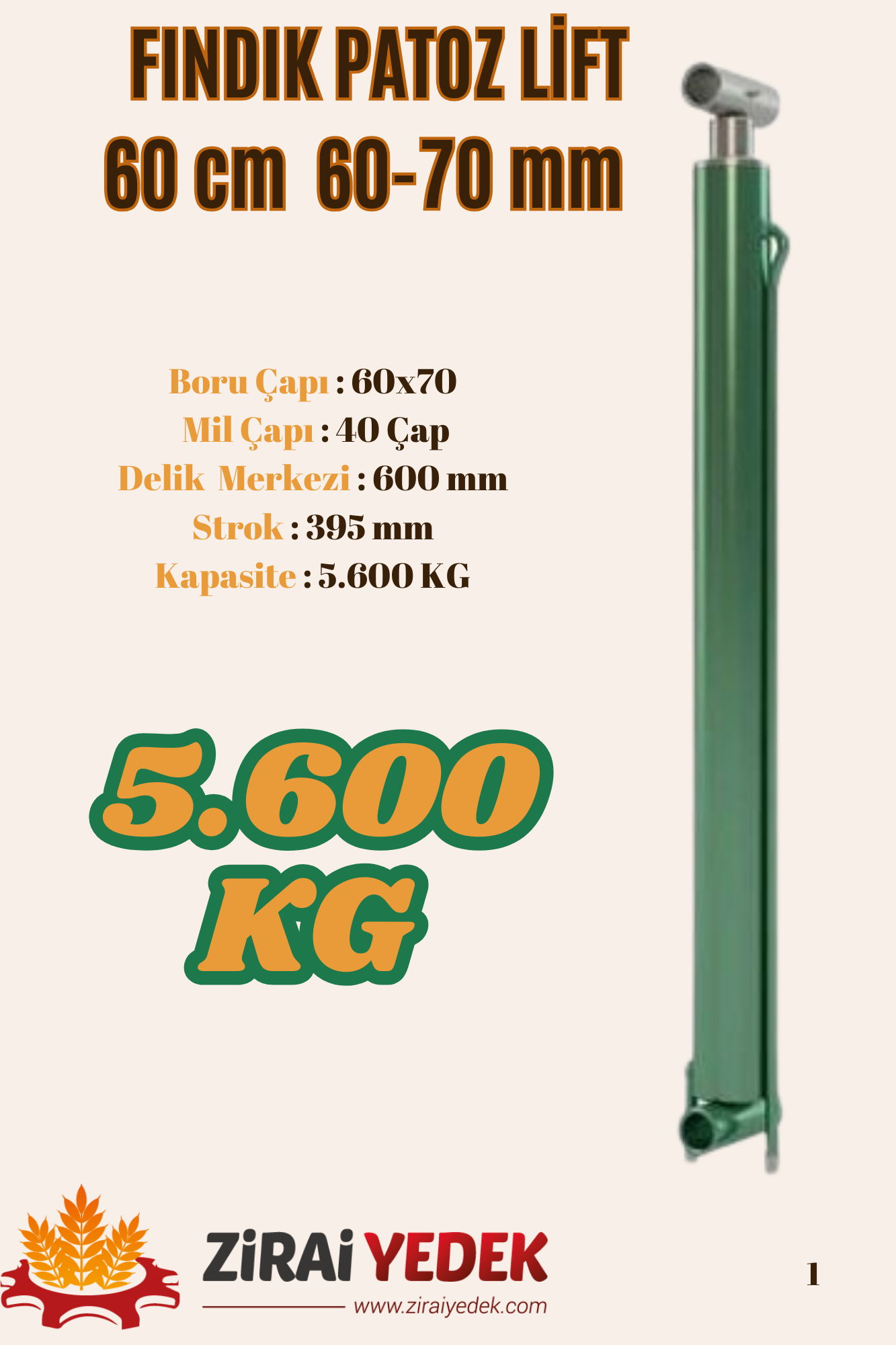 FINDIK PATOZ LİFTİ 60 CM FINDIK PATOZ LİFTİ 60 CM 