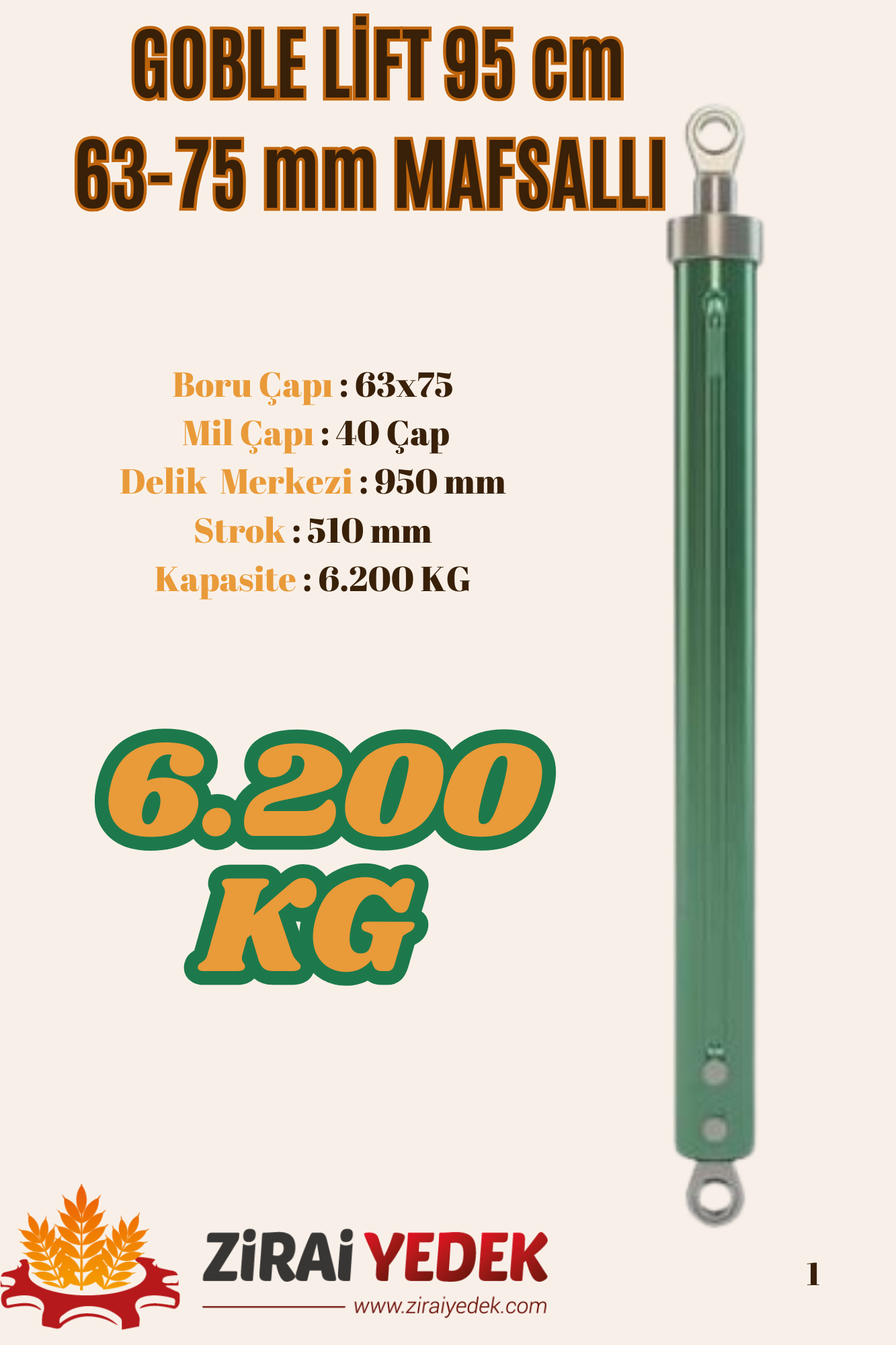 GOBLE LİFTİ 95 CM MAFSALLIGOBLE LİFTİ 95 CM MAFSALLI