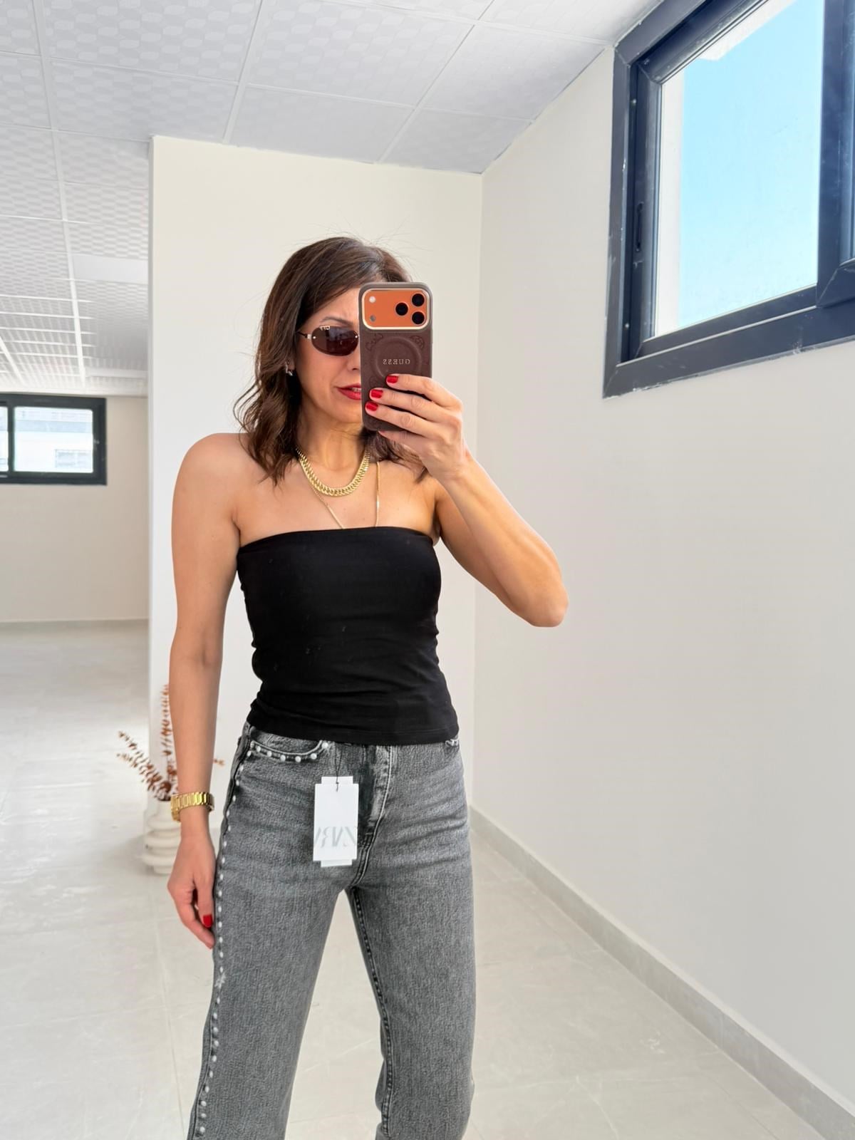  Dilvin Starplez Crop Top Siyah