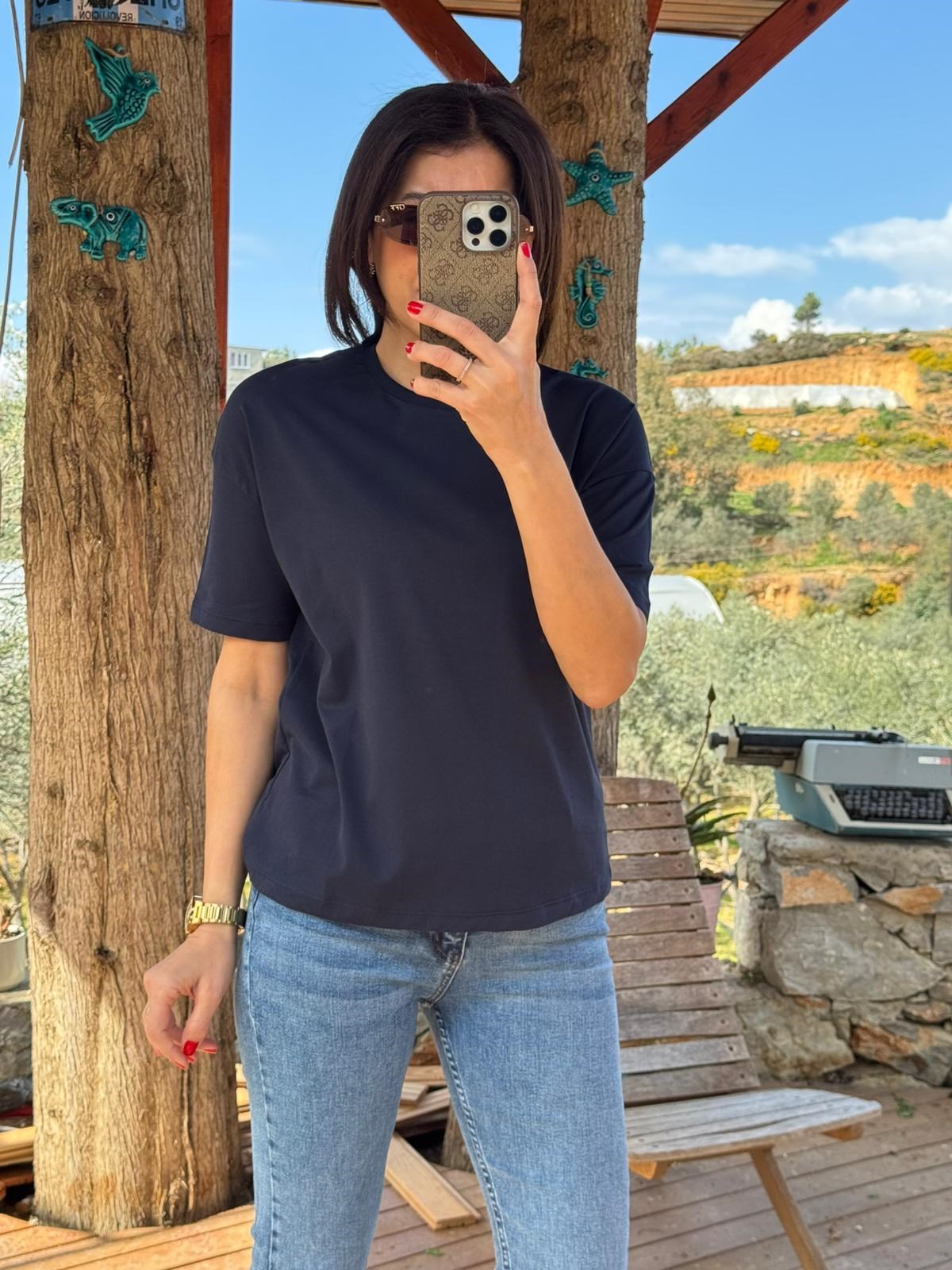 Basic Tshirt Koyu Lacivert 