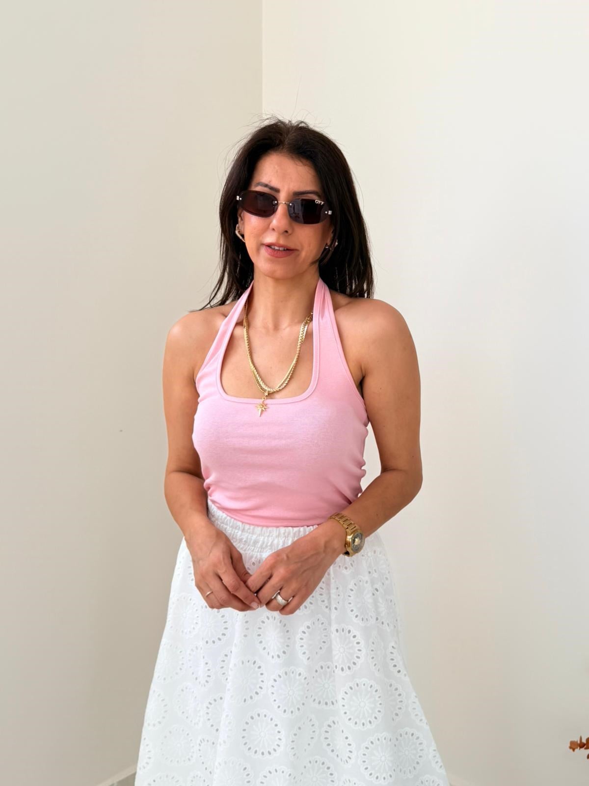 Boyundan Geçmeli Top Pembe