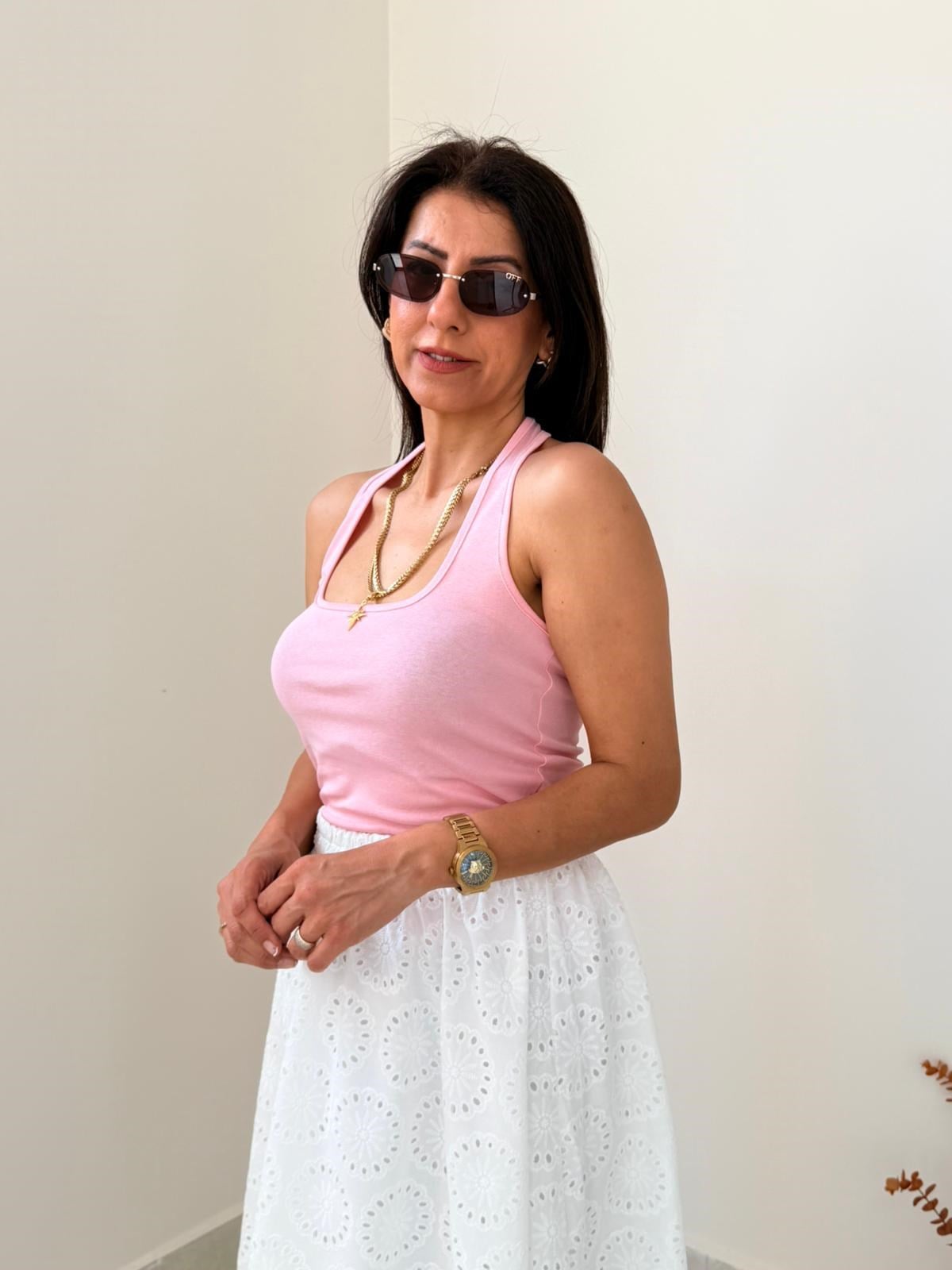 Boyundan Geçmeli Top Pembe