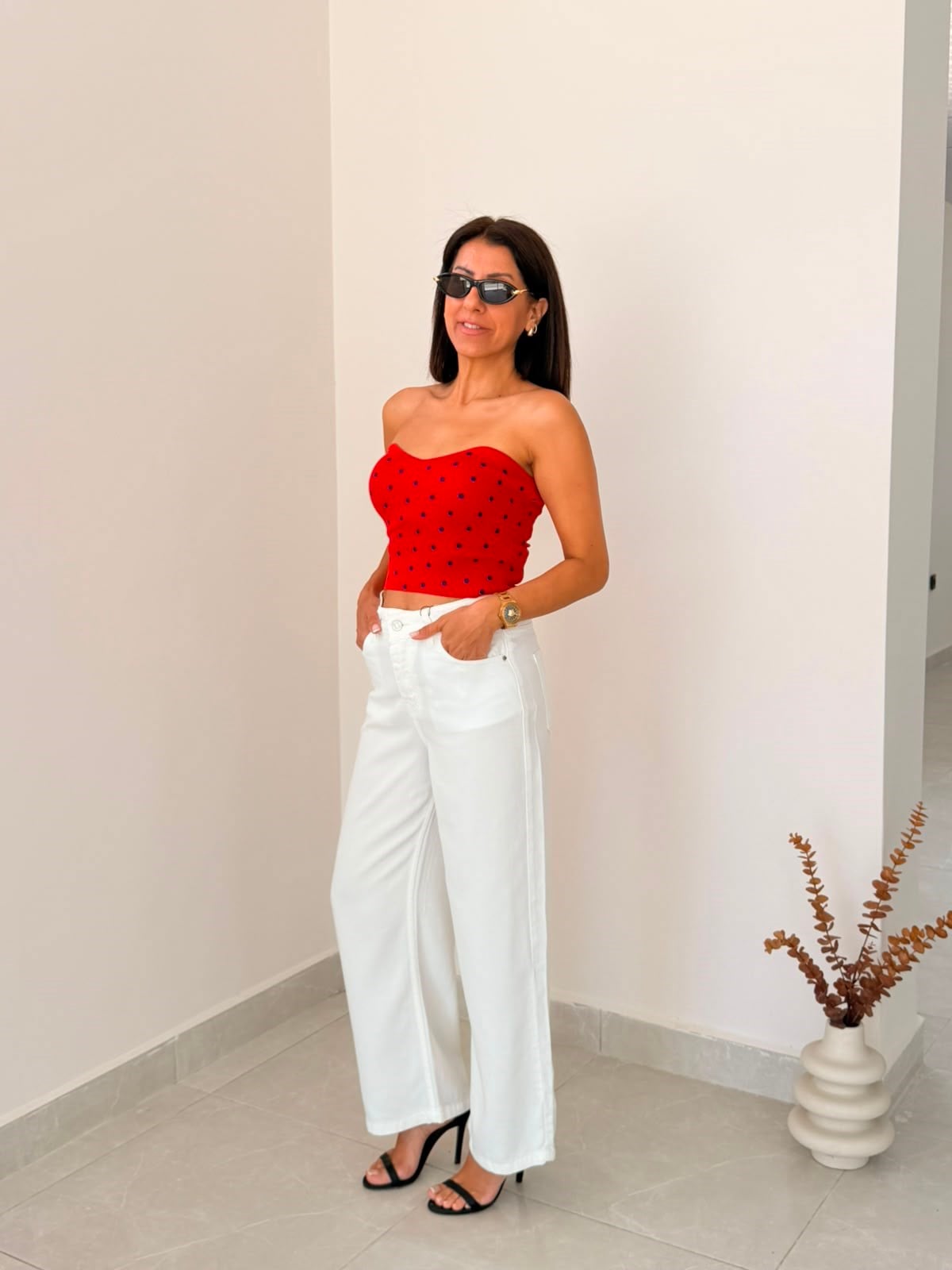 Culotte Tensel Kot Pantolon Ekru