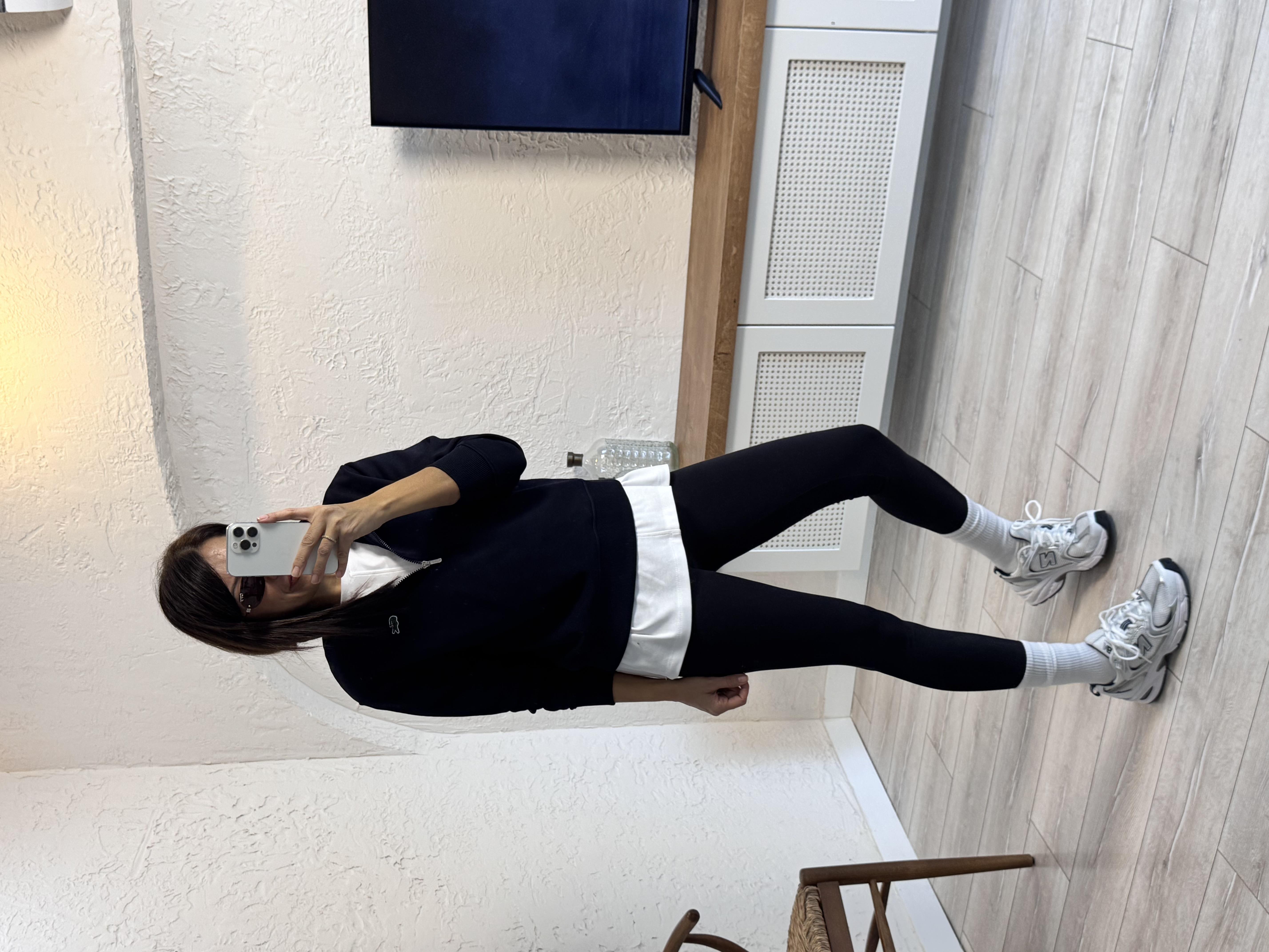 Dik yakalı Yarım Fermuarlı Sweat Lacivert