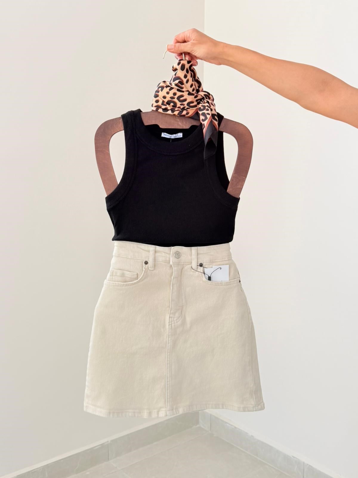 Halter Yaka Kaşkorse Atlet Siyah