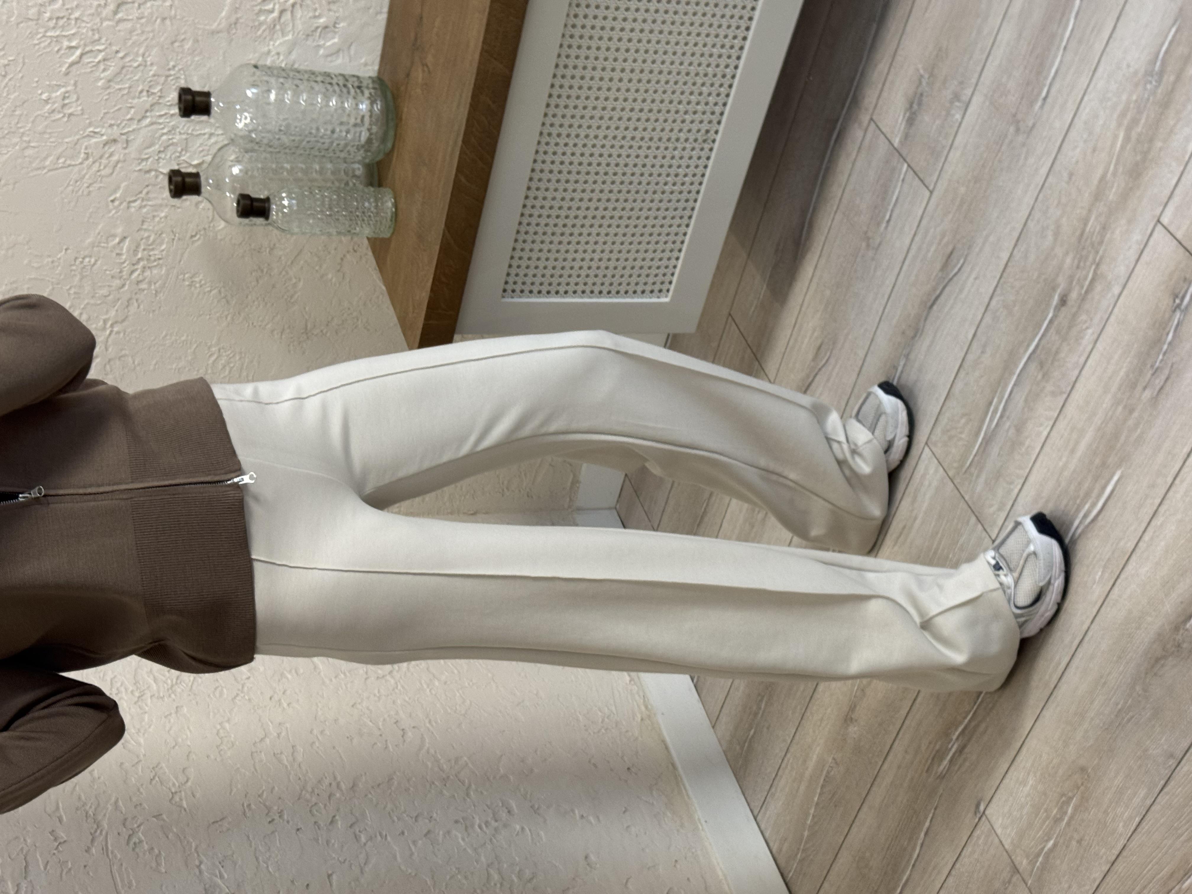 İthal Modal Kumaş Biyeli Pantolon Taş  