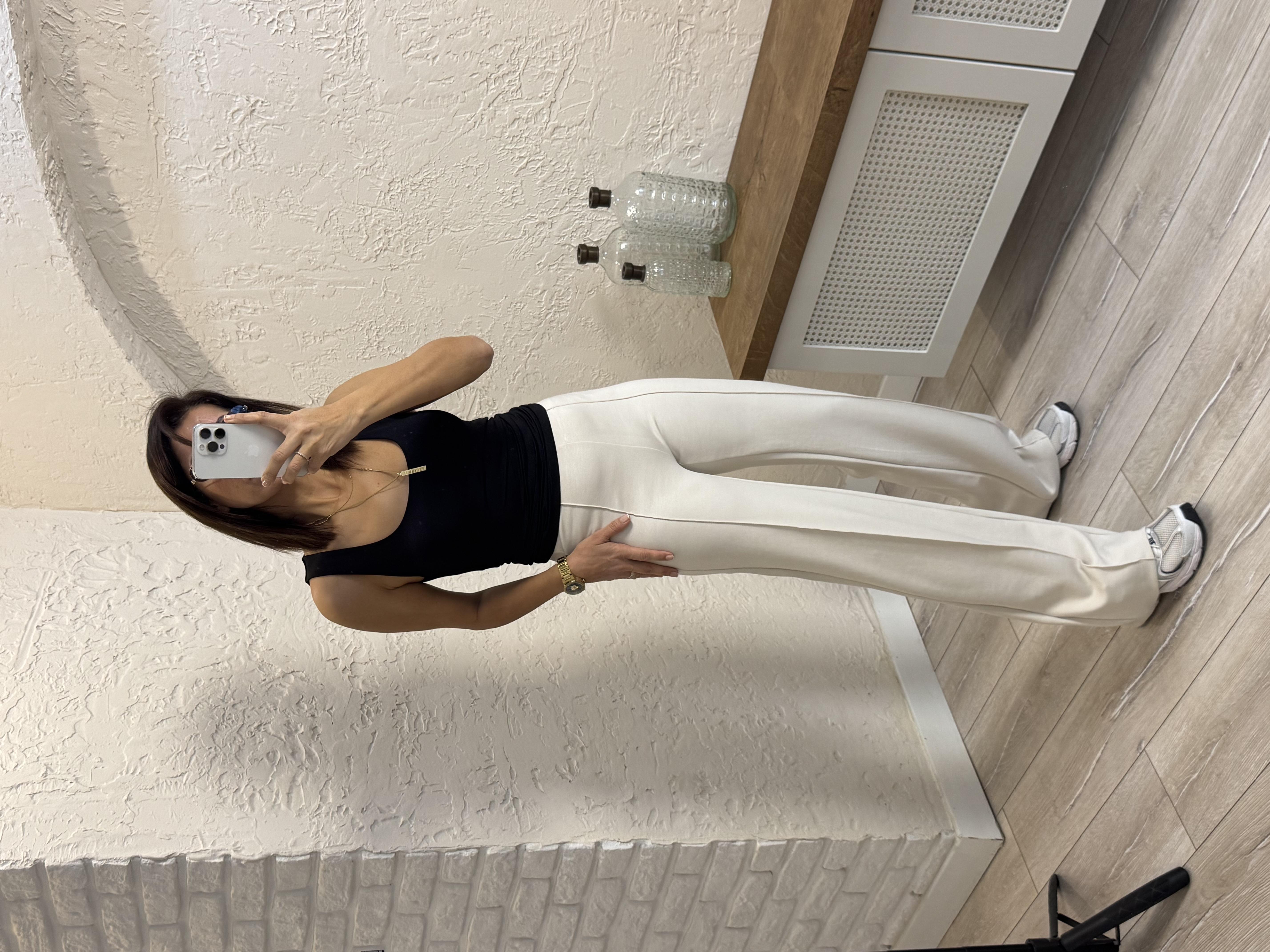 İthal Modal Kumaş Biyeli Pantolon Taş  