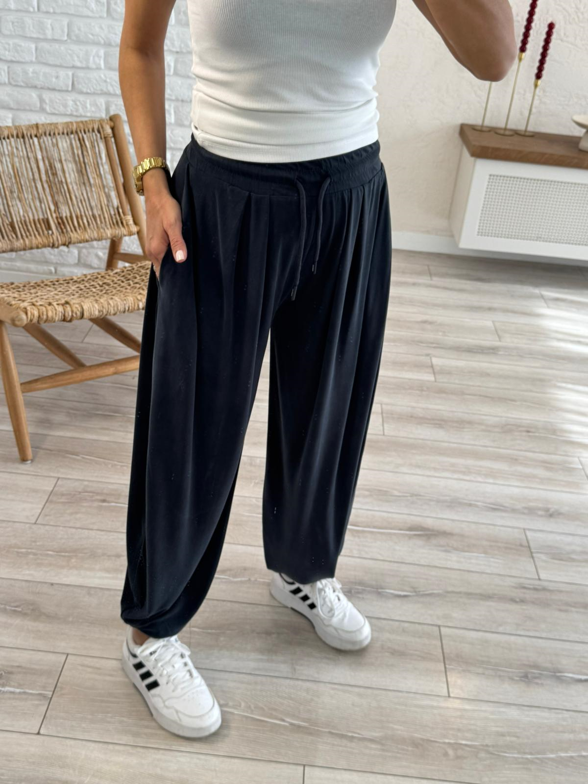 Modal Şalvar Pantolon Eskitme Antrasit