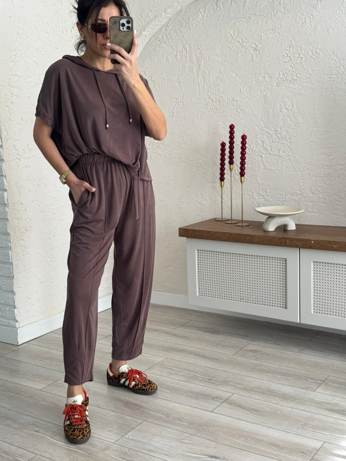 Modal Süprem Takım Eskitme Kahve