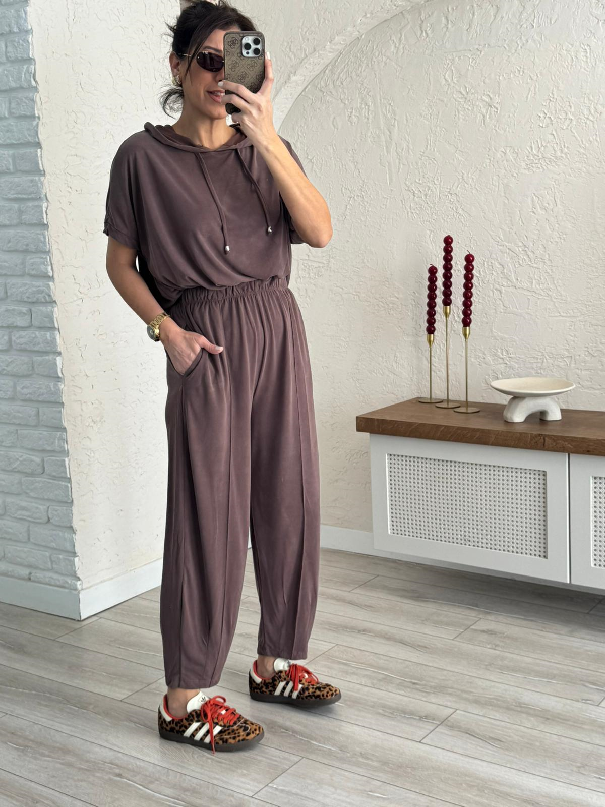 Modal Süprem Takım Eskitme Kahve