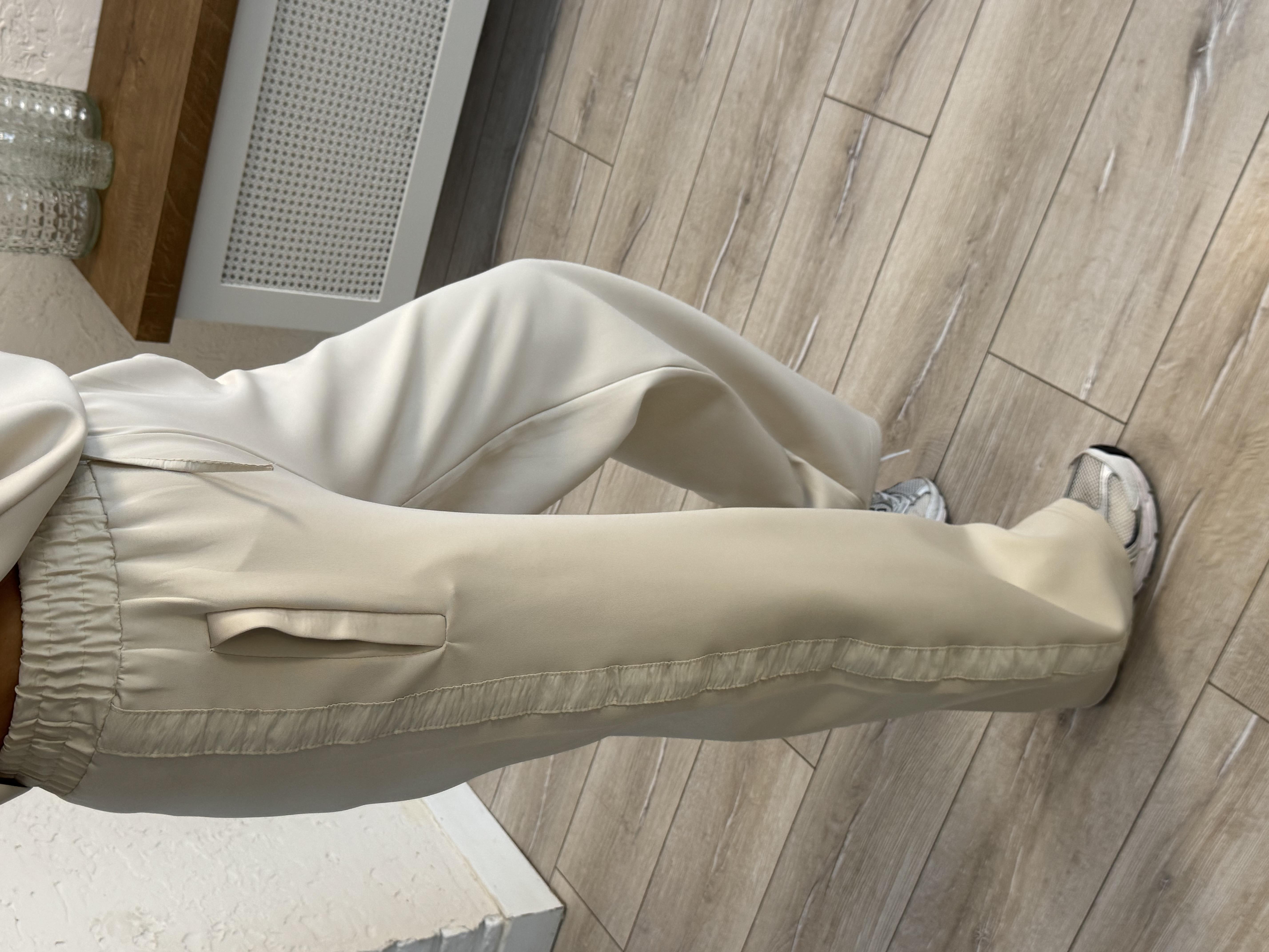 Paraşüt Yaka Detaylı Scuba Takım Bej