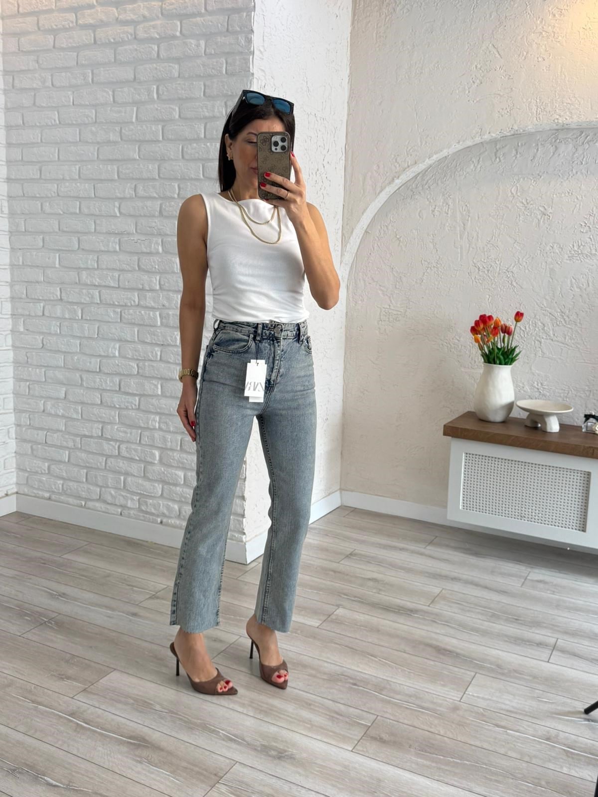 Premium Kalite Yüksek Bel Boyfif Jean Açık Tint