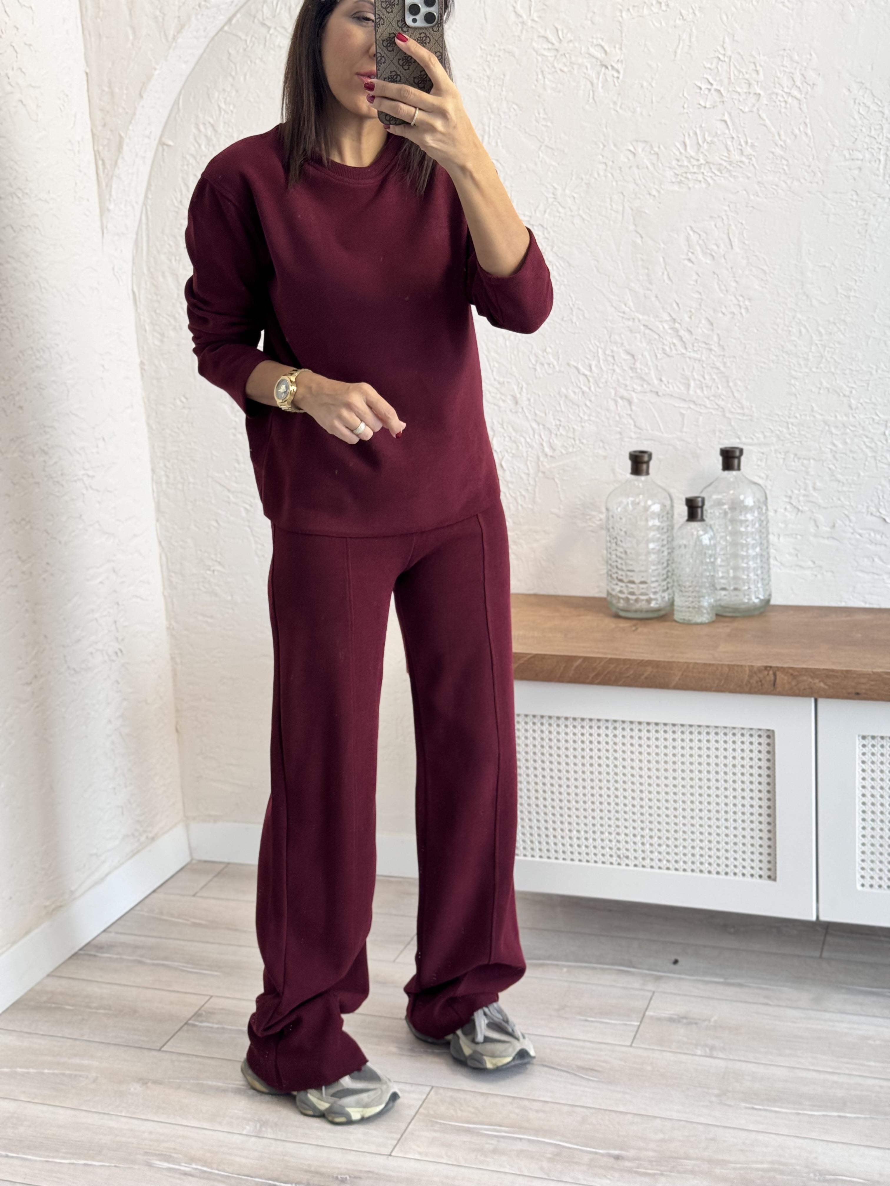 Selanik Kumaş Takım  Bordo