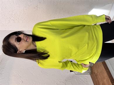 1.Sınıf Kalite Basic Sweat  Neon Yeşil