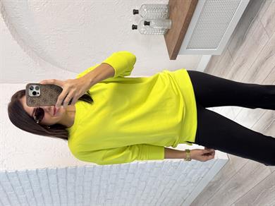 1.Sınıf Kalite Basic Sweat  Neon Yeşil