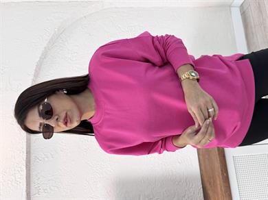 1. Sınıf Kalite Basic Sweat Pembe