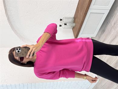 1. Sınıf Kalite Basic Sweat Pembe