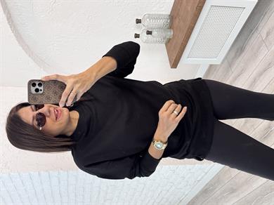 1. Sınıf Kalite Basic Sweat Siyah