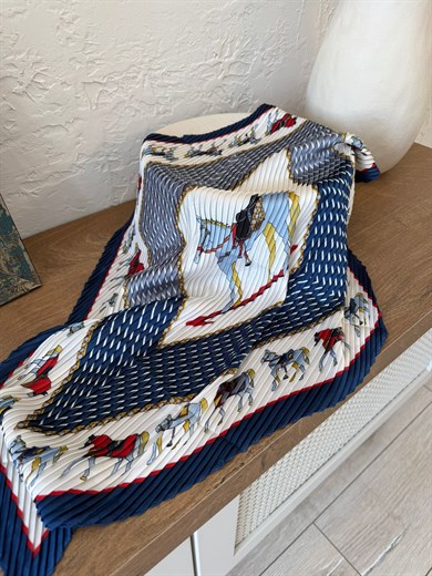 60*60 Pliseli Saten Fular