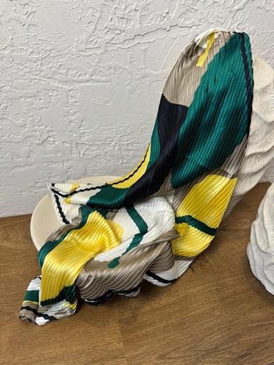 60*60 Pliseli Saten Fular