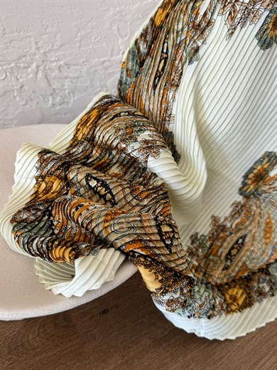 60*60 Pliseli Saten Fular