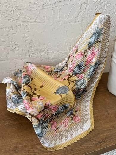 60*60 Pliseli Saten Fular