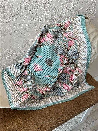 60*60 Pliseli Saten Fular